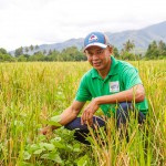 farmer with plant