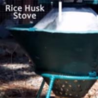 rice husk stove