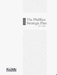 the philrice strategic plan